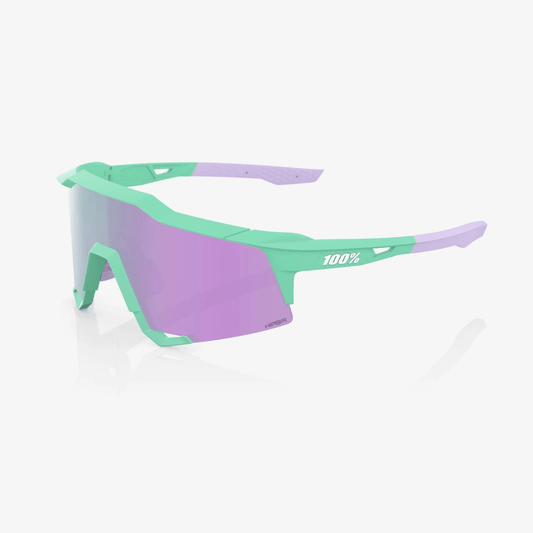 100% SPEEDCRAFT Sunglasses Soft Tact Mint - HiPER Lavender Mirror Lens