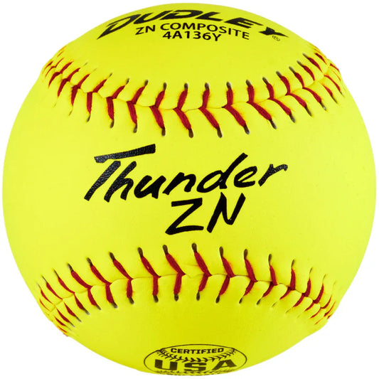 Dudley Thunder ZN .44/375 12" USA/ASA Slowpitch Softballs (DOZEN): 4A136Y