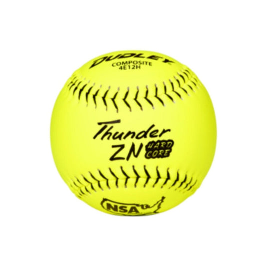 Dudley Thunder ZN Hard Core 12" NSA ICON Slowpitch Softballs (DOZEN): 4E12H