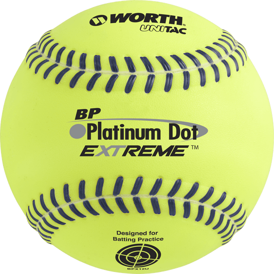 Worth Platinum Dot EXTREME Batting Practice Softballs: BPX12U