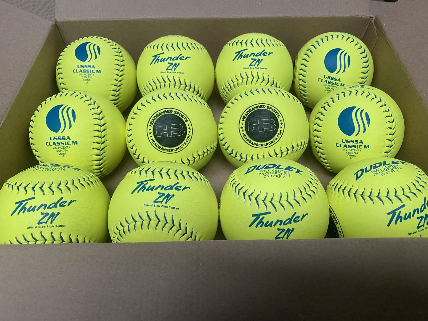 Dudley Thunder ZN 12" Classic M USSSA Slowpitch Softballs (DOZEN): 4U540Y