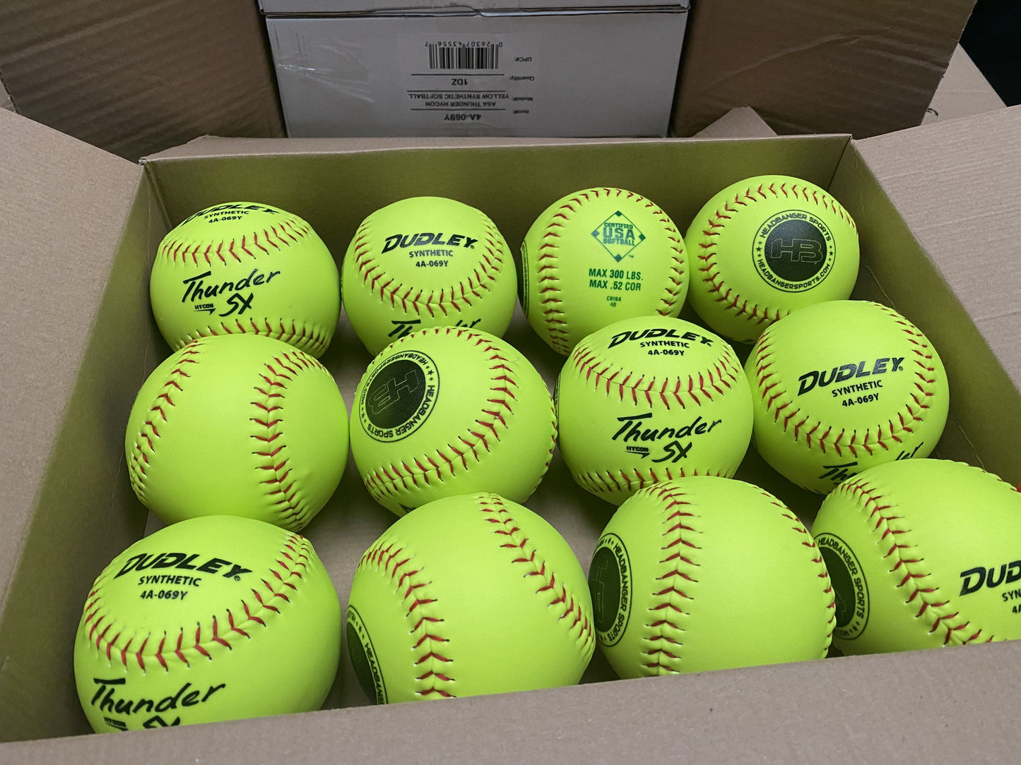 Dudley Thunder SY HYCON 12" USA/ASA Synthetic Slowpitch Softballs (DOZEN): 4A069Y