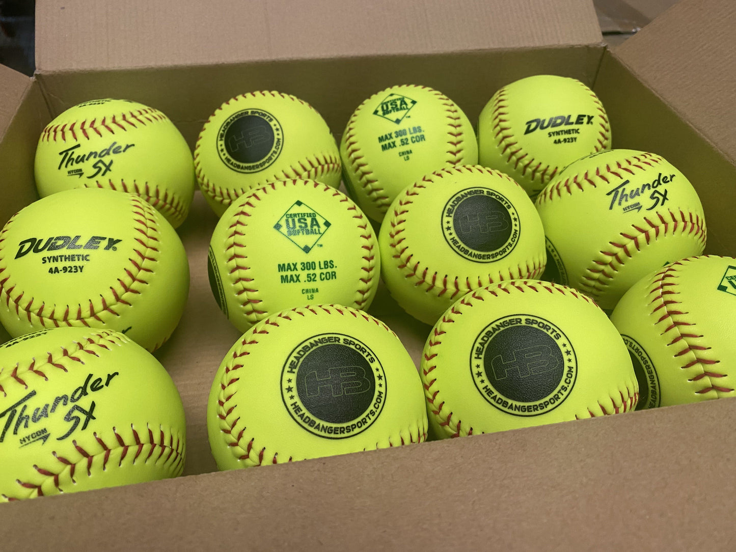 Dudley Thunder SY HYCON 11" USA/ASA Synthetic Slowpitch Softballs (DOZEN): 4A923Y