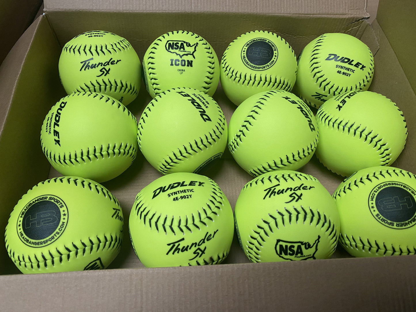 Dudley Thunder SY HYCON ICON NSA 11" Synthetic Slowpitch Softballs (DOZEN): 4E902Y