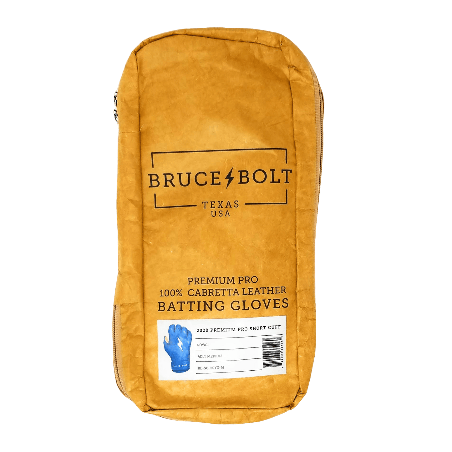 Bruce Bolt PREMIUM PRO Short Cuff Batting Gloves: Royal