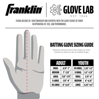 Franklin POWERSTRAP Chrome White Batting Gloves: 20491F