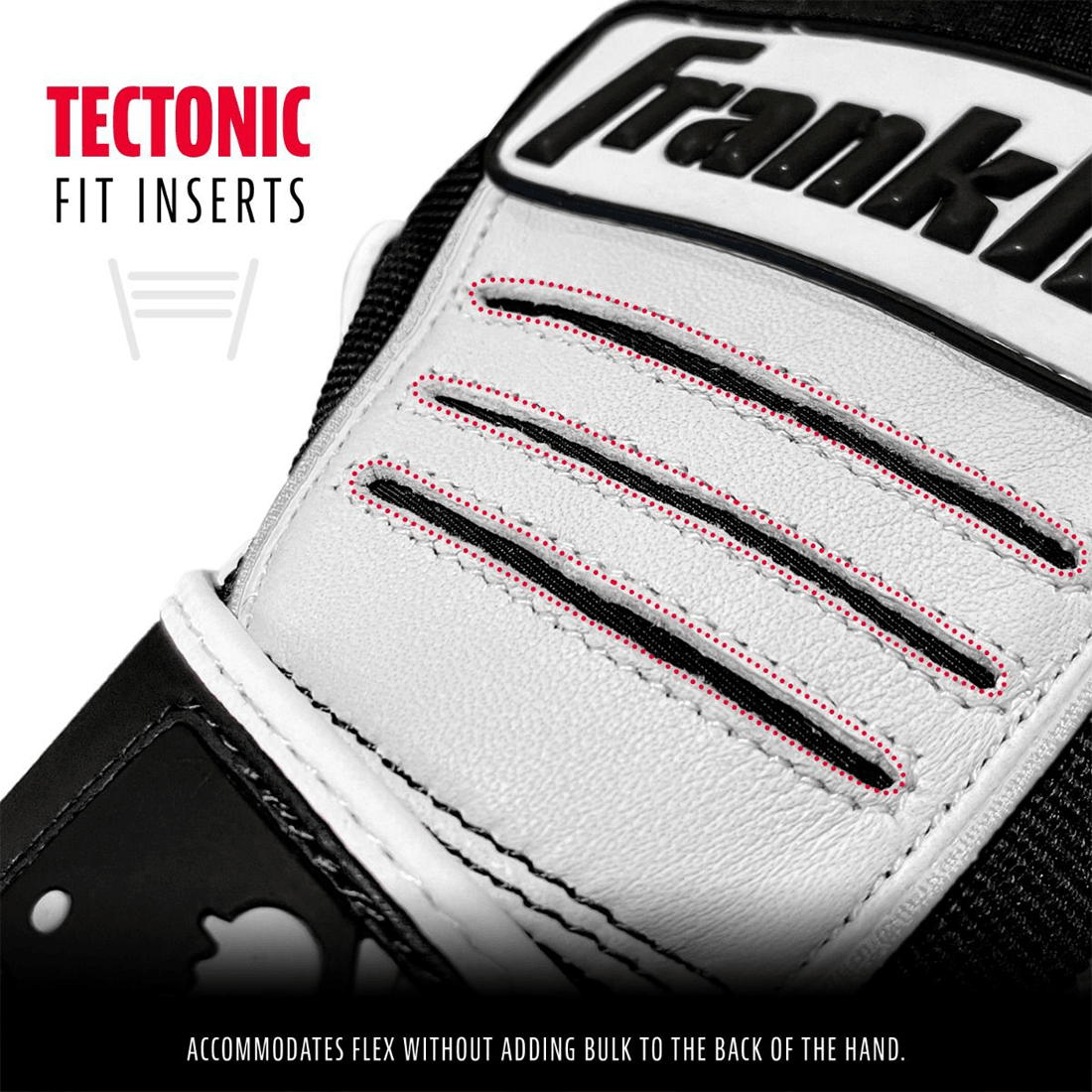 Franklin CFX Pro Black/White Batting Gloves: 10570F