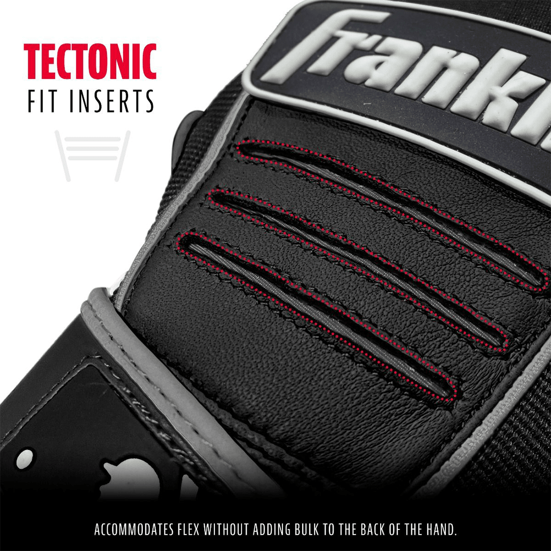 Franklin CFX Pro Black Batting Gloves: 20551F