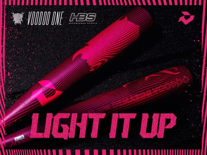 2024 DeMarini Neon Pink LE Voodoo One (-3) BBCOR Baseball Bat: WBD2557010