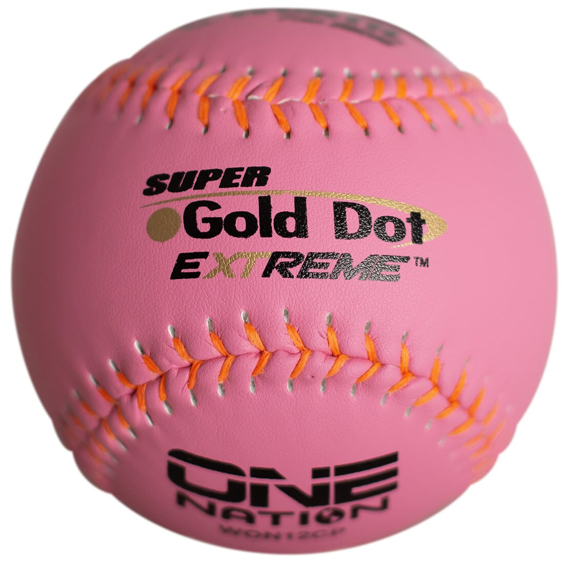 Worth Pink 12" One Nation Super Gold Dot Extreme 40/325 Slowpitch Softballs (One Dozen): WON12CP