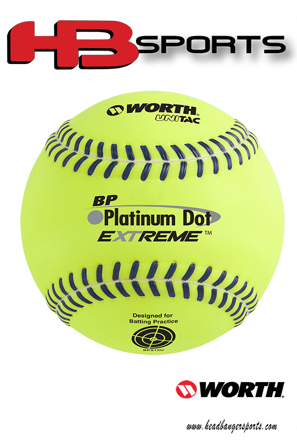 Worth Platinum Dot EXTREME Batting Practice Softballs: BPX12U