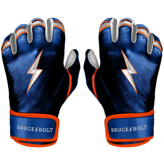 Bruce Bolt PREMIUM PRO NIMMO Short Cuff Batting Gloves: Blue